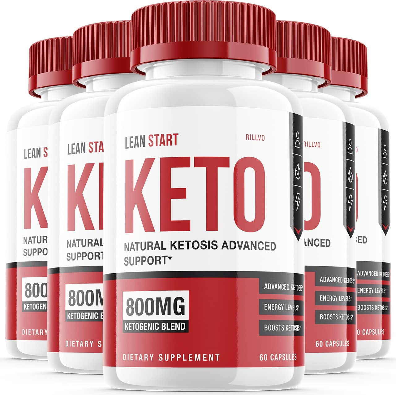 (5 Pack) Lean Start Keto Pills 800Mg Advanced Ketogenic Formula (300 Capsules)