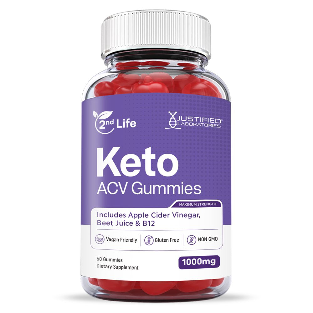 2Nd Life Keto ACV Gummies 1000MG Dietary Supplement 120 Gummys