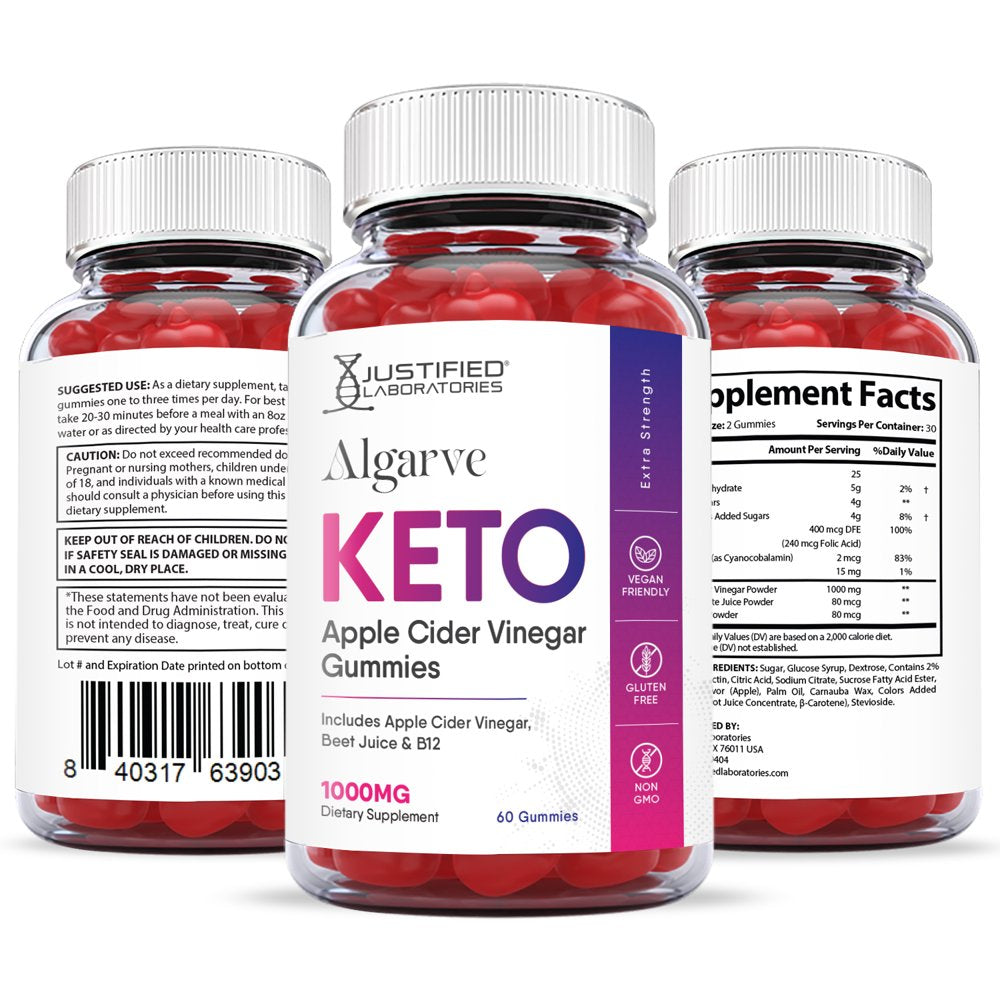 (10 Pack) Algarve Keto ACV Gummies 1000MG Dietary Supplement 600 Gummys