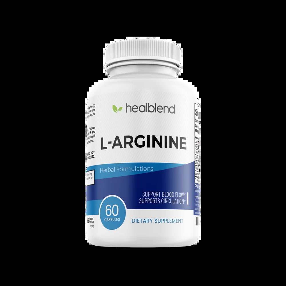 Healblend L Arginine plus Capsules - Blood Circulation Supplements with L-Citrulline, Calcium, Niacin & Beta Alanine for Natural Energy, Increase Blood Flow - 2 Pack