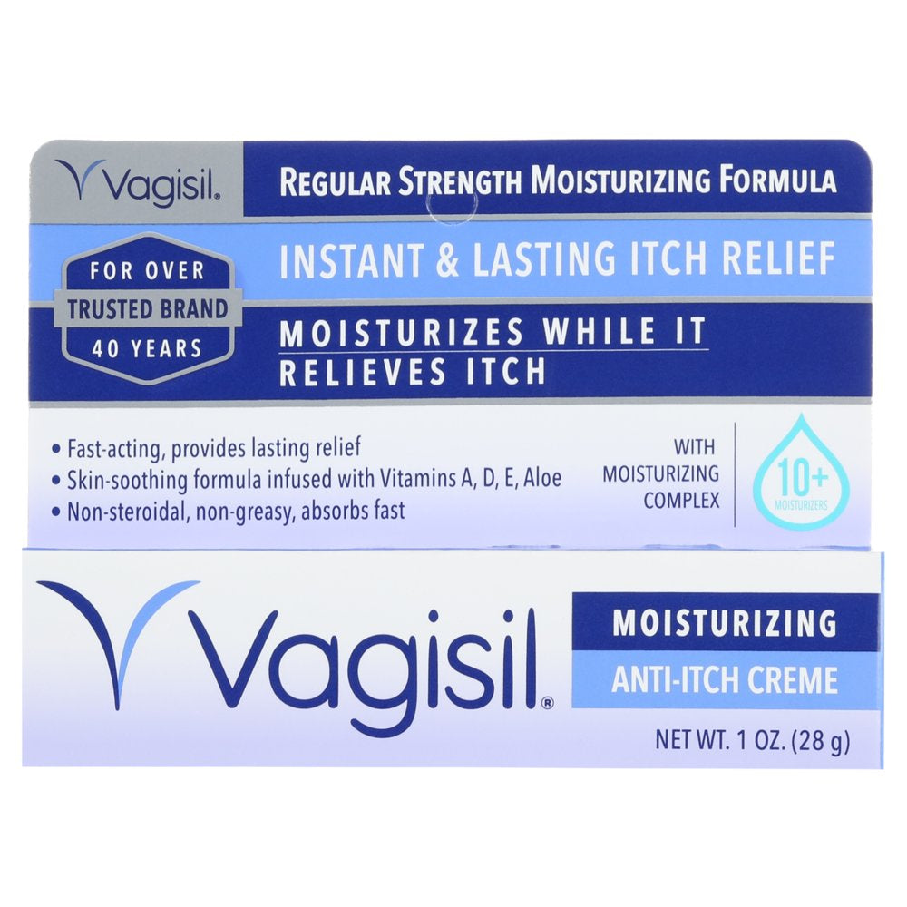 Vagisil Regular Strength Moisturizing Anti-Itch Cream, 1.0 Oz