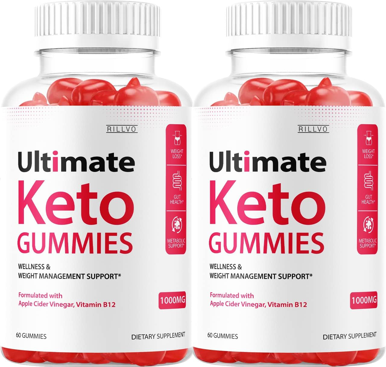 (2 Pack) Ultimate Keto Gummies Max Potency Ultimate Keto Gummy Advanced Formula (120 Gummies)