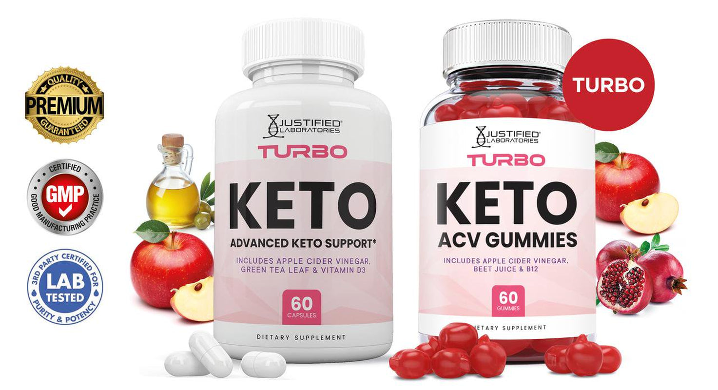 Turbo Keto ACV Gummies 1000Mg & Keto ACV Pills 1275MG Bundle