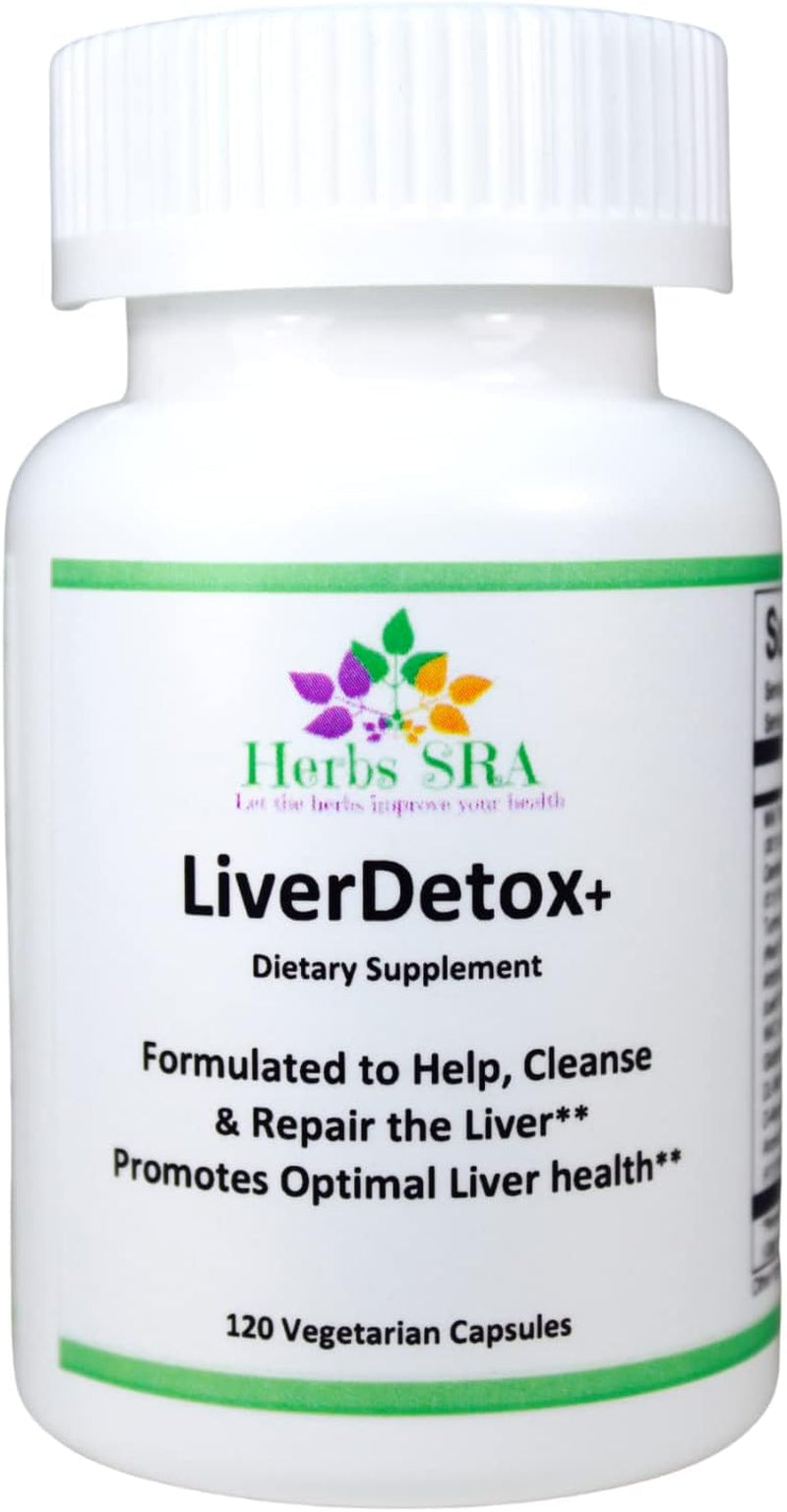 Herbs SRA Liver Detox- Superior Potency Liver Cleanse & Detox, Milk Thistle, Dandelion, Turmeric, Artichoke, NAC, Aronia Berry - 120 Capsules