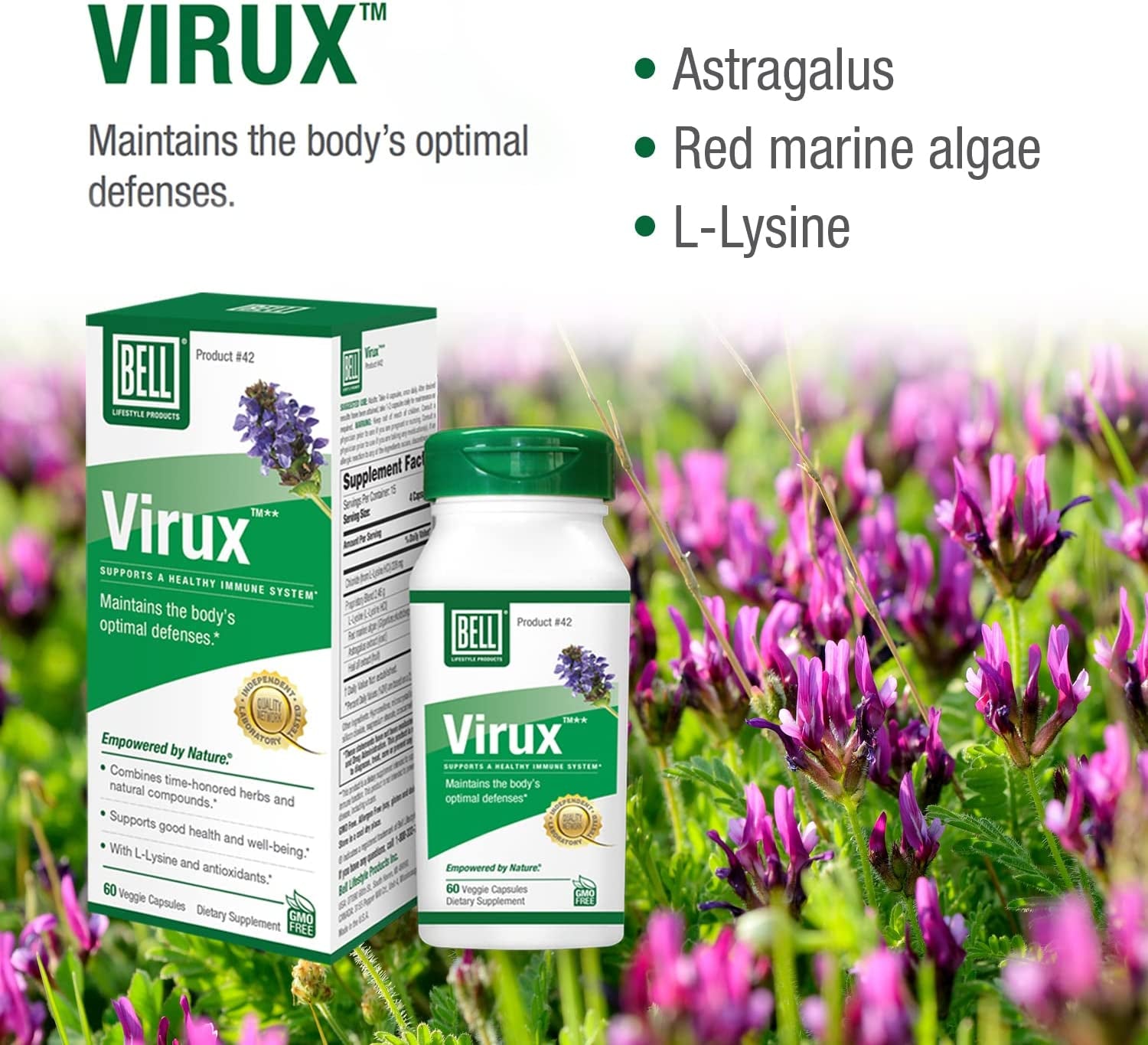 Bell Bundle - Virux L Lysine & Stem Cell Supplements - 25 Years around the World, Sold Directly by the Manufacturer