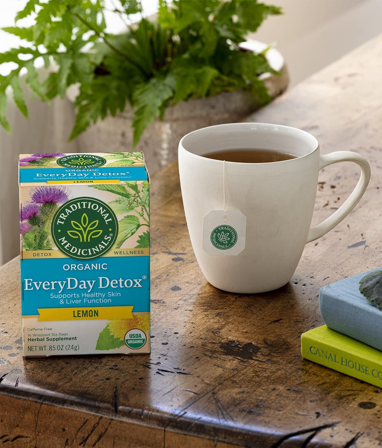 Traditional Medicinals Organic Everyday Detox Tea Sampler, 1 Everyday Detox Schisandra Berry, 1 Everyday Detox Dandelion, 1 Everyday Detox Lemon, 16 Tea Bags per Box (Pack of 3)