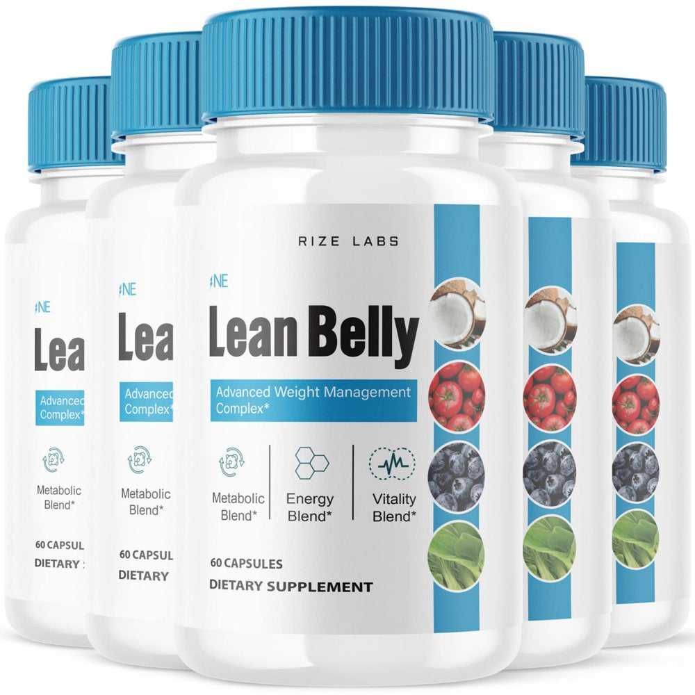 (5 Pack) Lean Belly Juice Capsules - Lean Belly Dietary Supplement for Weight Loss, Lean Belly Keto Pills, Maximum Strength Supplement, Leanbelly Powder Reviews (300 Capsules)