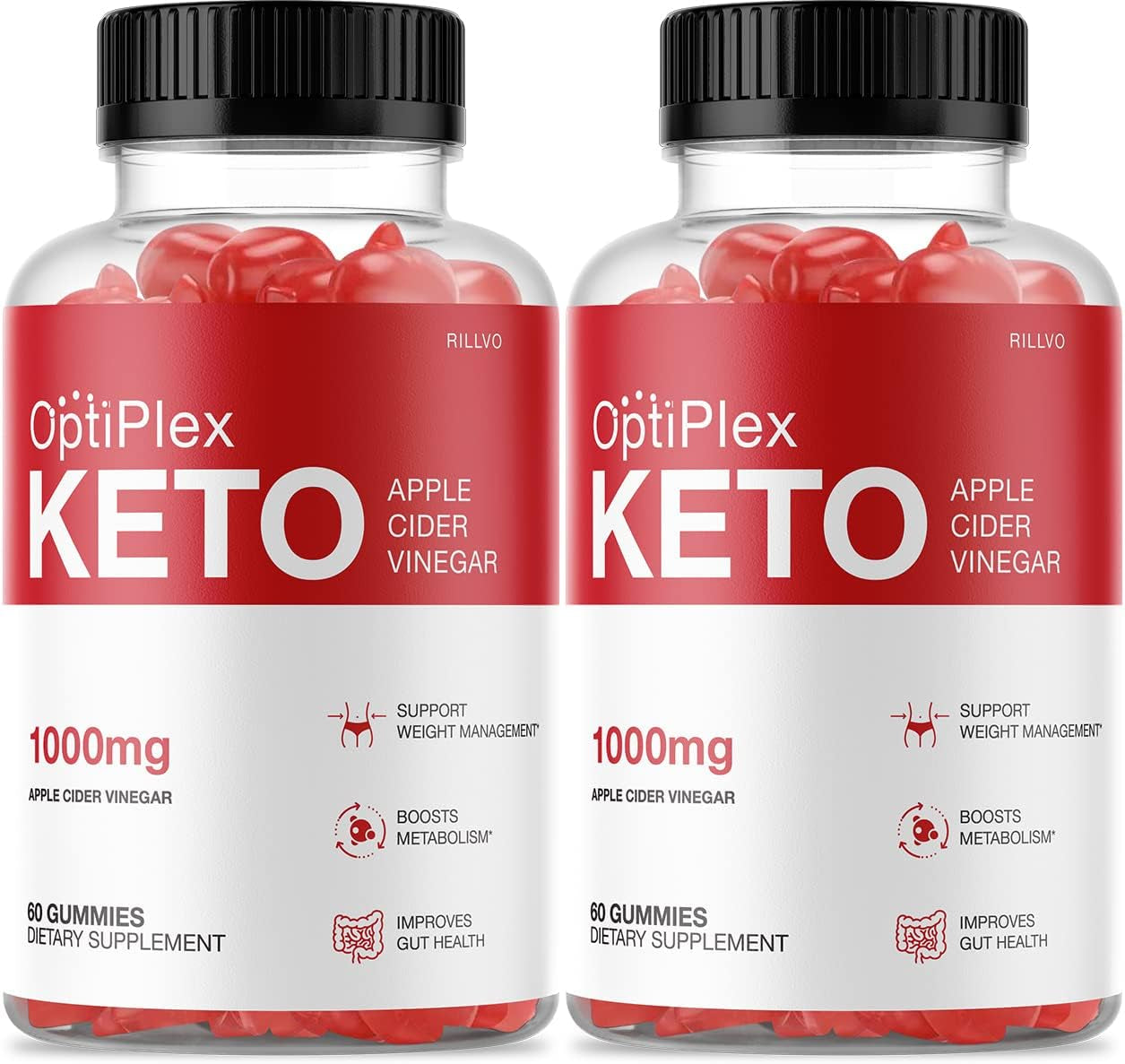 (2 Pack) Optiplex Keto Gummies, Optiplex ACV Advanced Formula (120 Gummies)