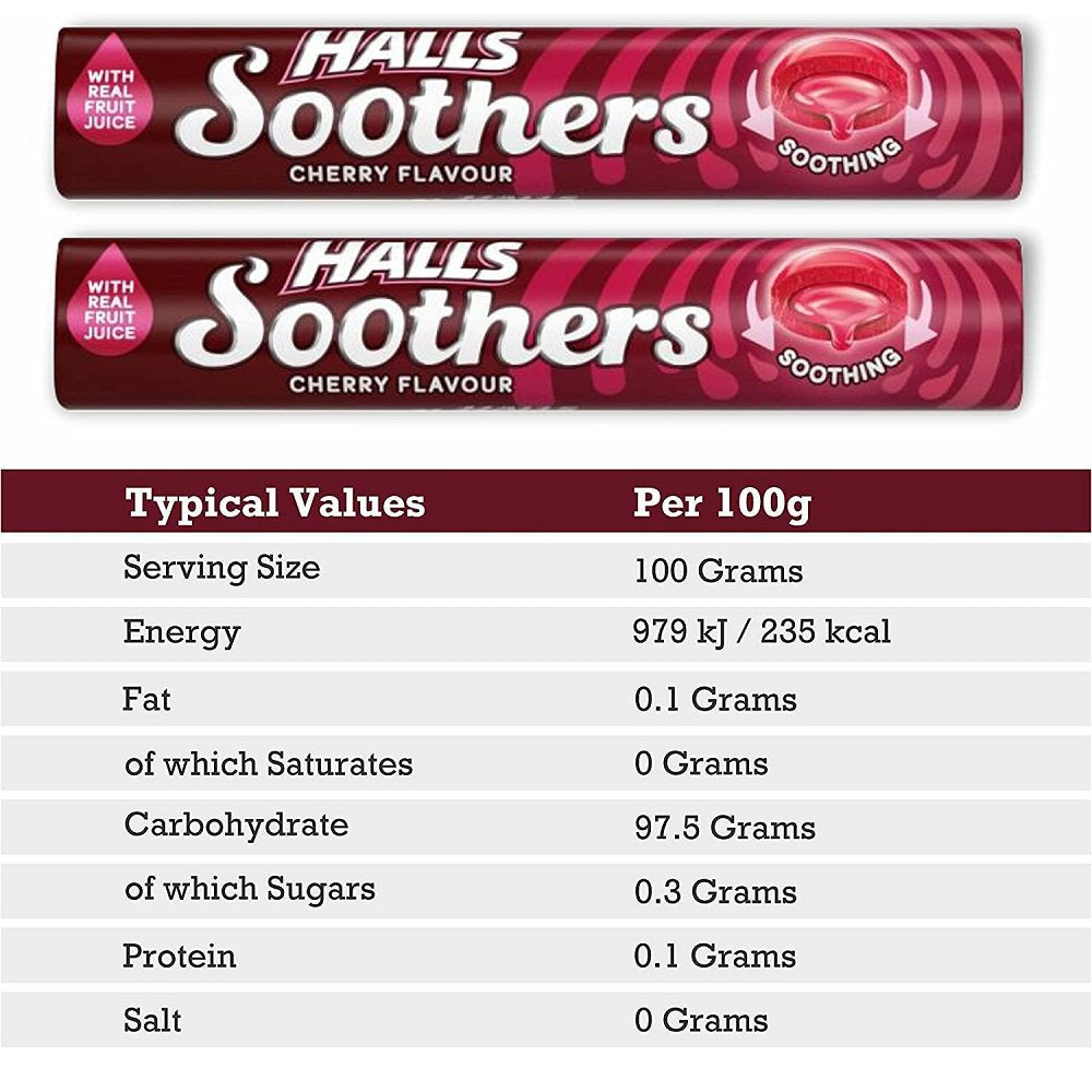 Halls Soothers Cherry Flavour 10S - (Pack of 20)