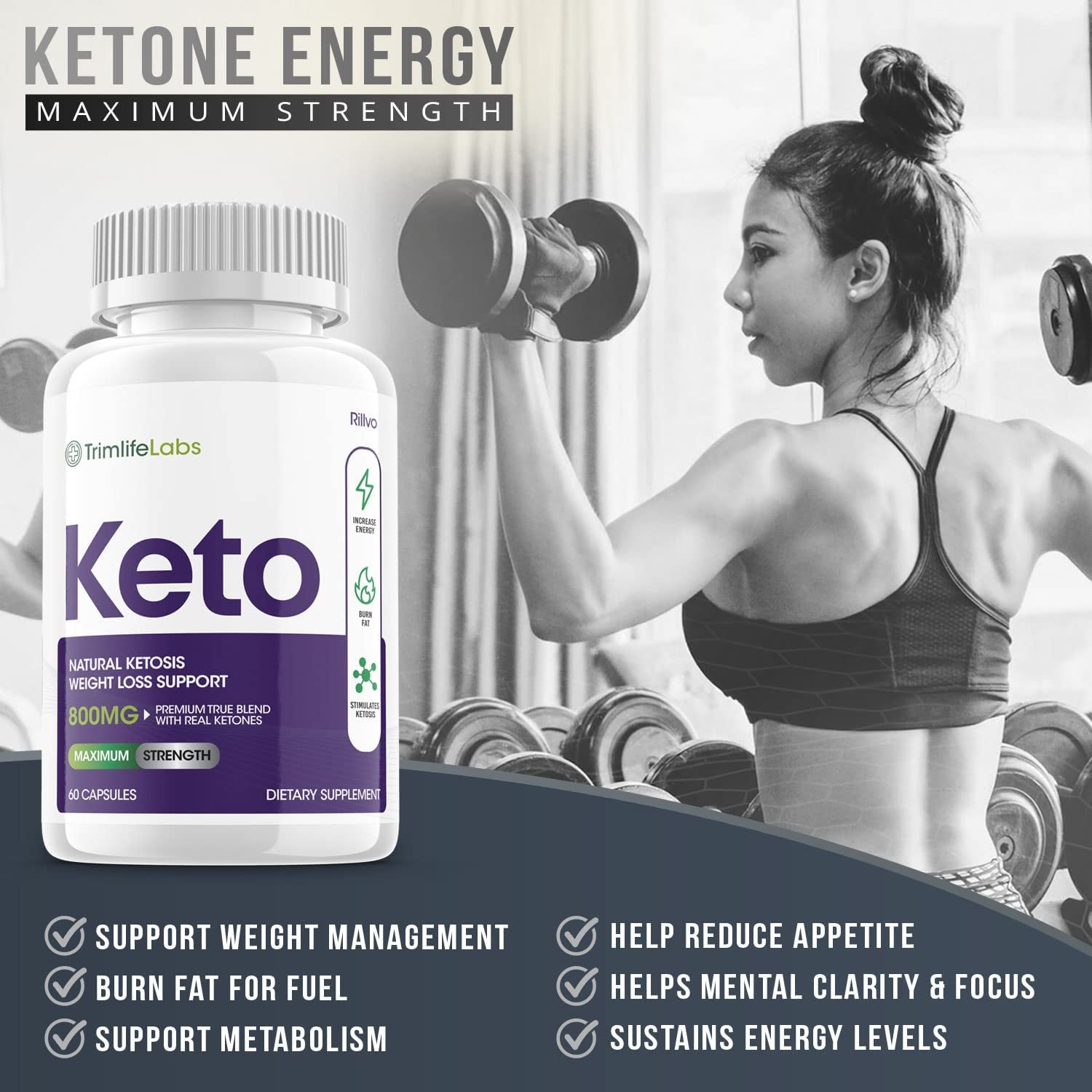 (5 Pack) Trim Life Keto Advanced Weight Loss Supplement Ketosis Pills (300 Capsules)