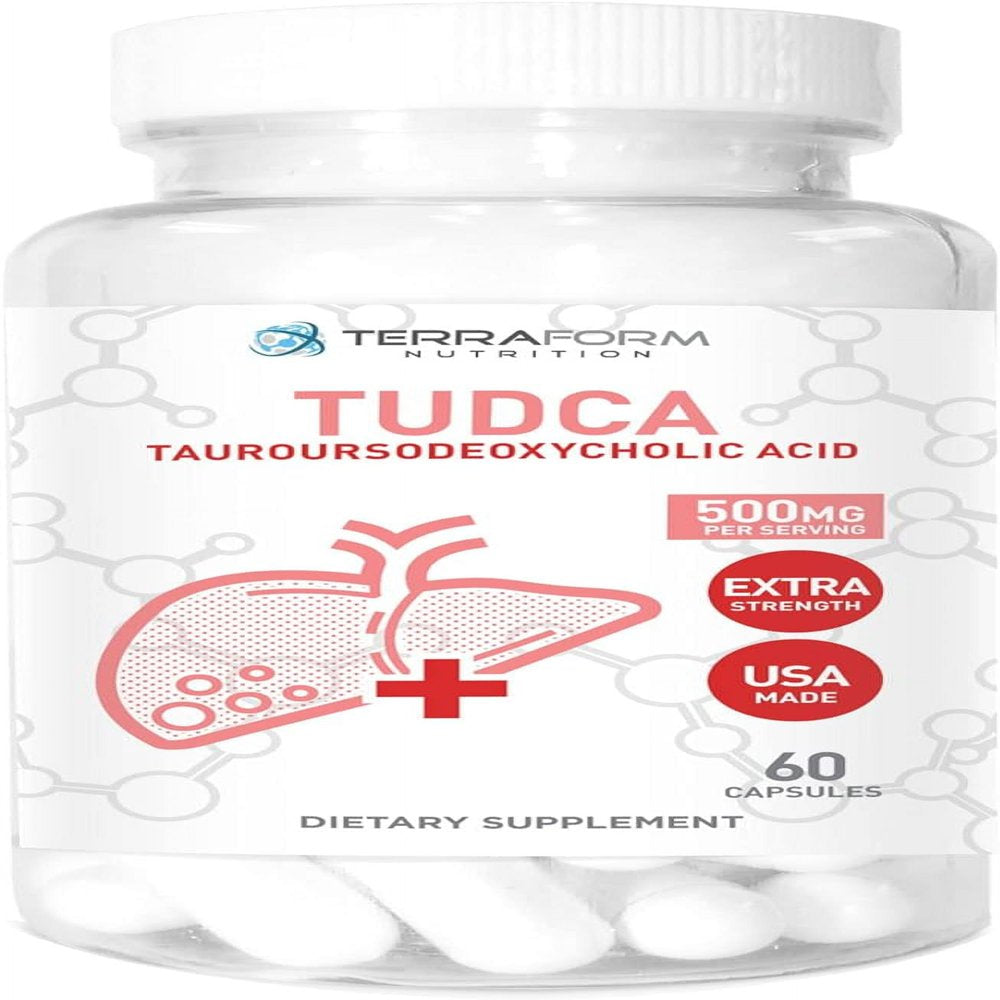 (3 Pack) Terraform Pure TUDCA (Tauroursodeoxycholic Acid) - 500Mg per Serving - Pure Liver Support & Health - 60 Capsules