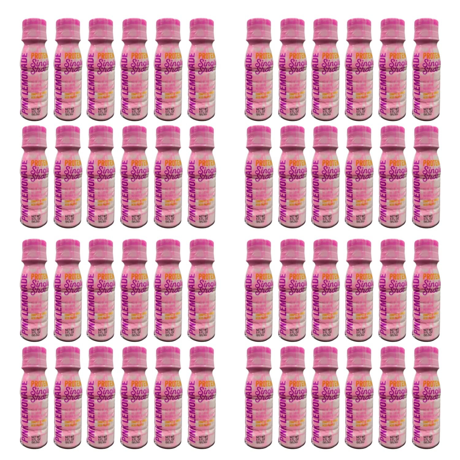 Healthywise - Whey Protein & Collagen Shots, 15G Protein, Fat Free, Sugar Free, 3 Fl Oz per Serving (Pink Lemonade, 48 Pack)