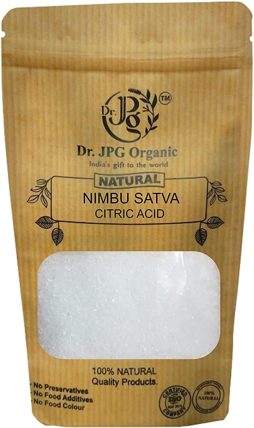 A.K. Dr. JPG Natural Nimbu Satva | Citric Acid | (200G) | ISO Certified | FSSAI Certified | 100G X 2Pc=200G