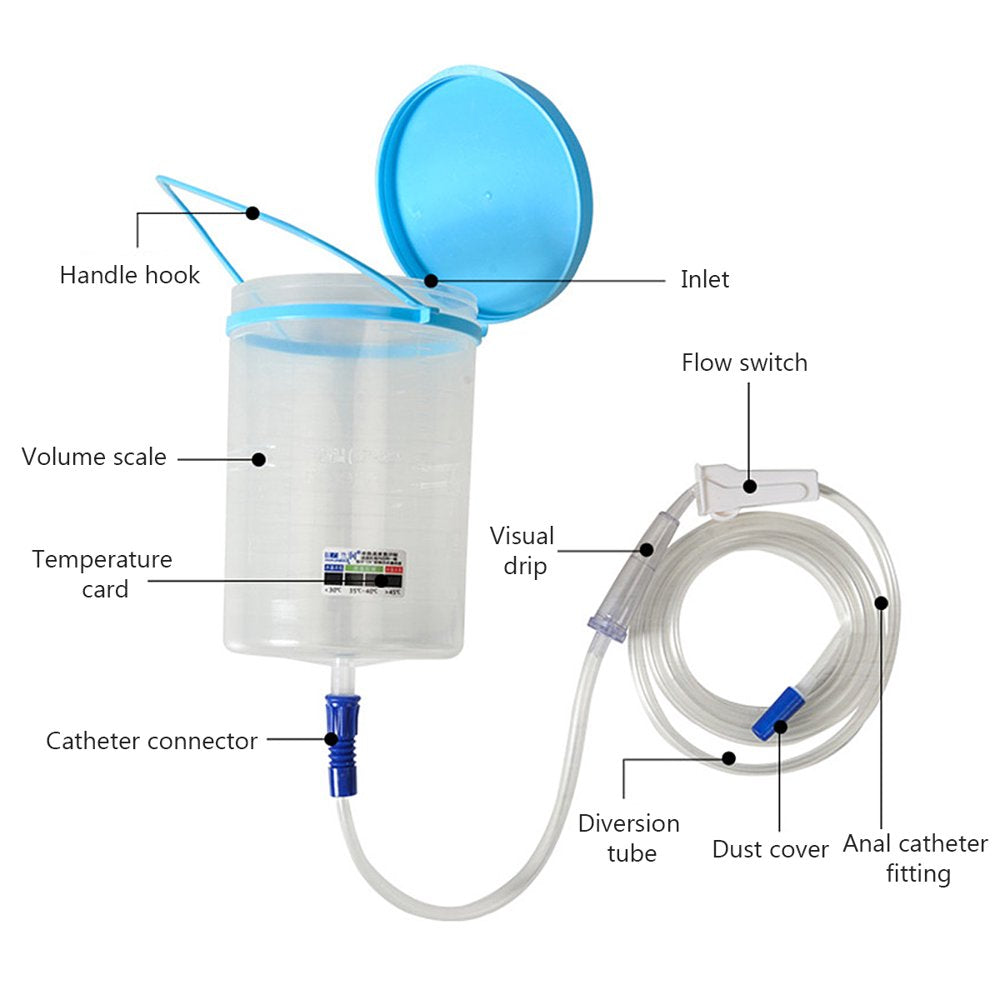 Etereauty Kit Enema Cleansing Cleaning Coffee Bucket Colon System Colonic Home Bag Water Bottle Douche Vaginal Portable Vagina