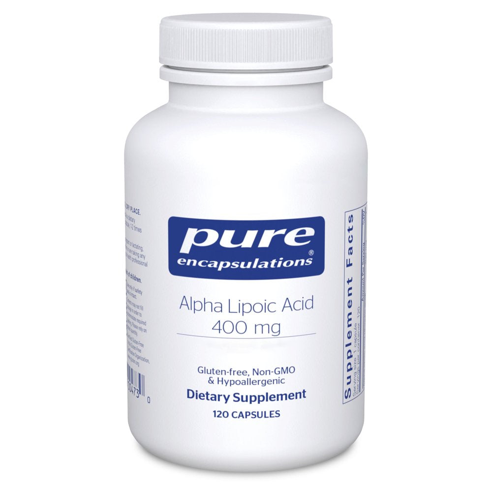 Pure Encapsulations Alpha Lipoic Acid 400 Mg | ALA Supplement for Liver Support, Antioxidants, Nerve and Cardiovascular Health, Free Radicals, and Carbohydrate Support* | 120 Capsules