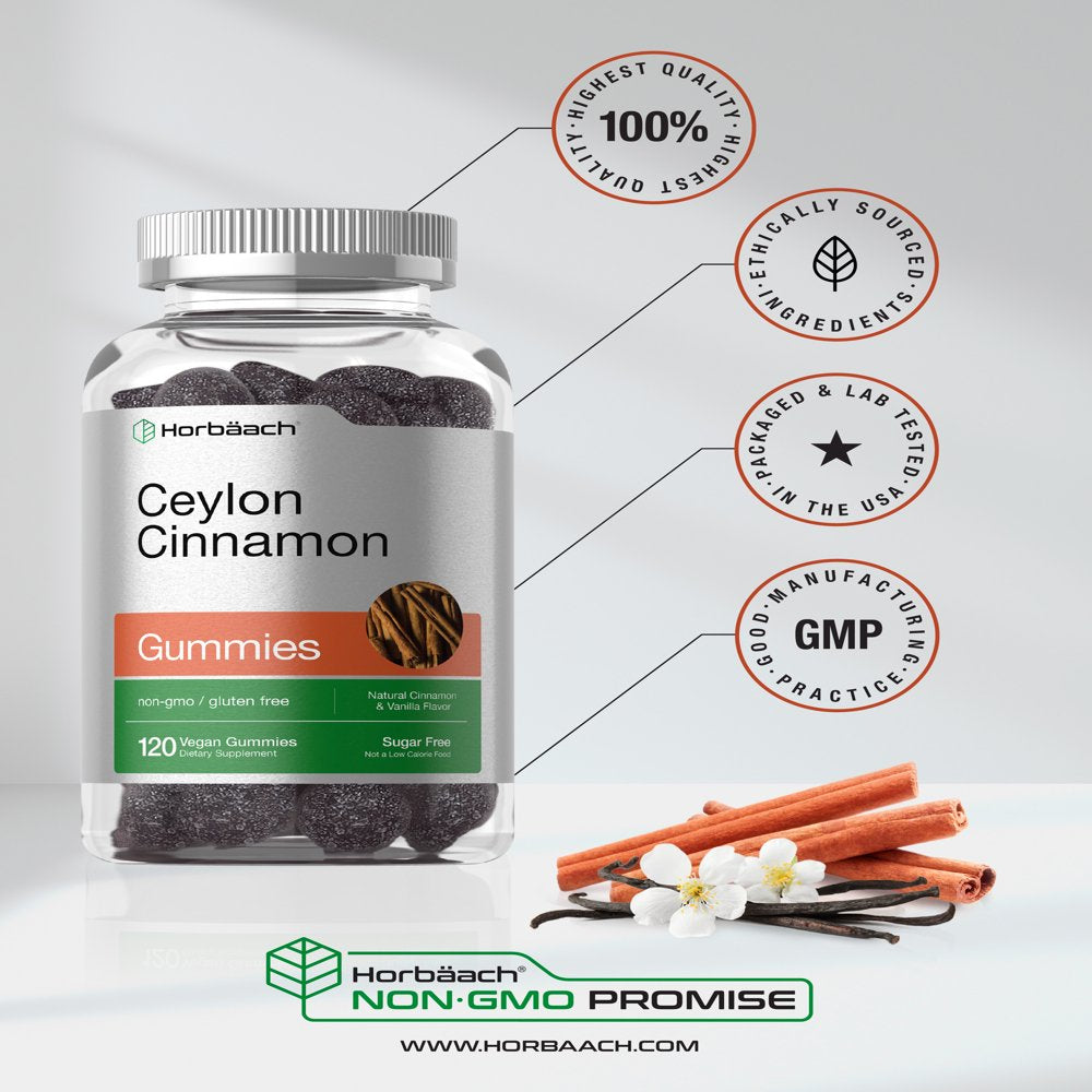 Ceylon Cinnamon 2000Mg | 120 Vegan Gummies | by Horbaach