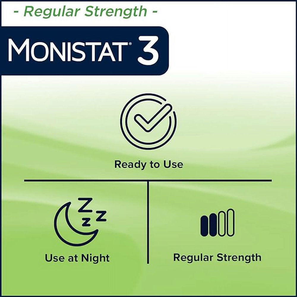 Monistat 3 Cream, 3-Day Yeast Infection Treatment for Women: 1X Reusable Applicator & 1X 25G External Anti-Itch Cream Bundle *EN