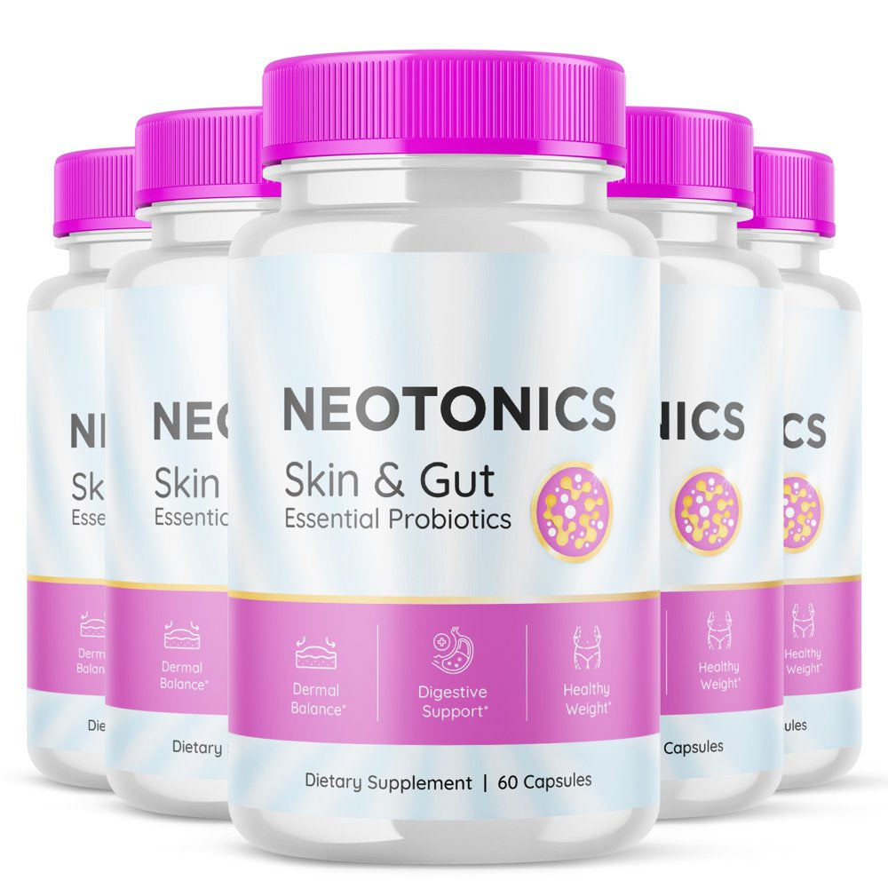 (5 Pack) Neotonics - Dietary Supplement for Digestion and Healthy Gut - Pills for Immune System, Digestive Function, Healthy Stomach, Reduces Bloat - 300 Capsules