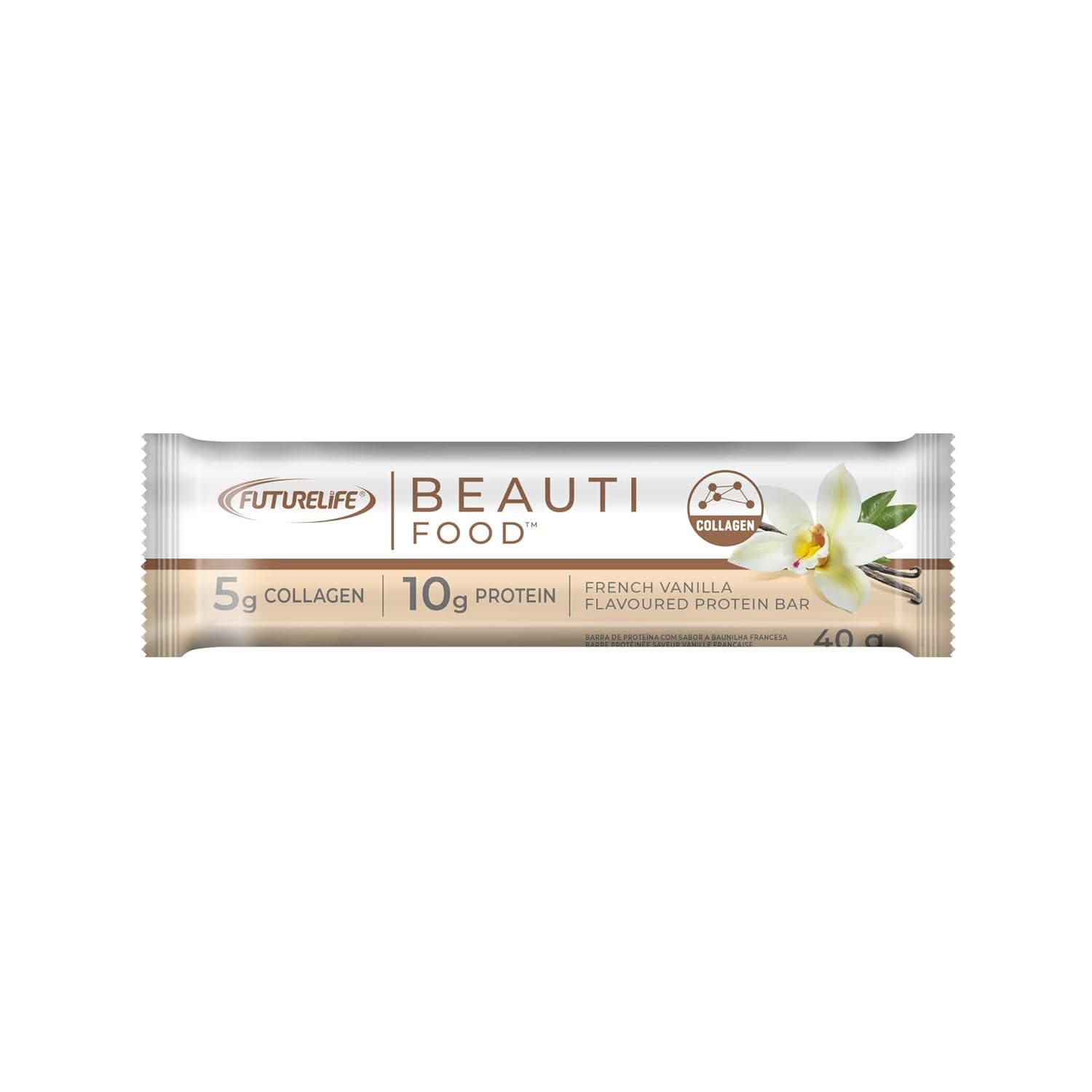 FUTURELIFE Beauti Food | French Vanilla | 20 Pack of Nutritional Bar'S | High in Protein | 5G Hydrolyzed Collagen Peptides | Promotes Hair, Nail, Skin & Joint Health | (20)