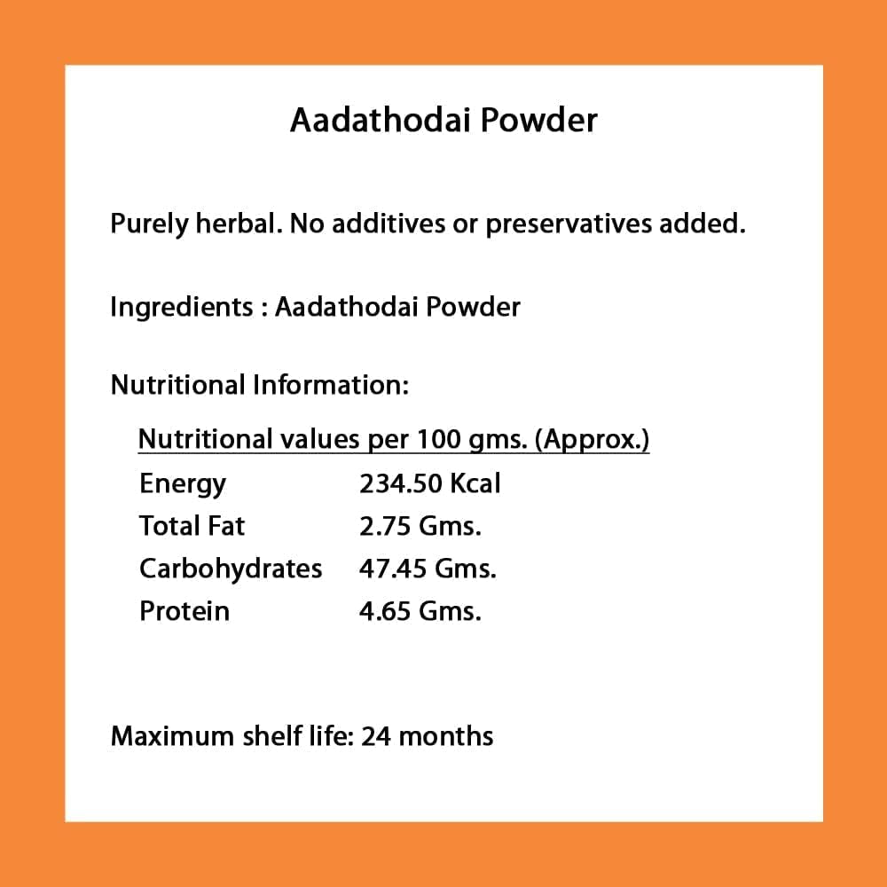 Admart Adathodai Powder(Size-200G, Material-Powder, Color-Brown)