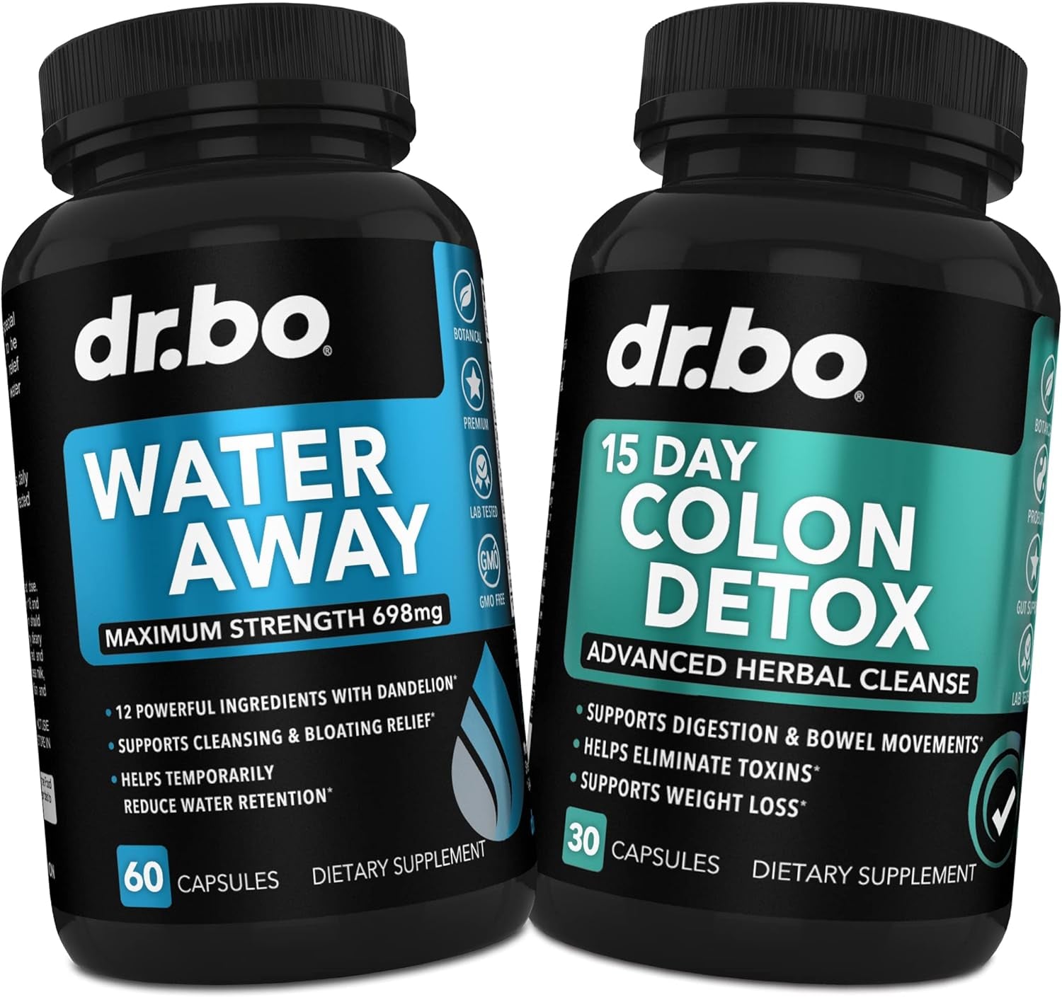 Water Pills Diuretics for Water Retention - 15 Day Colon Cleanser Detox for Intestinal Cleanse - Water Away Pills Herbal Diuretic Supplements - Fast Acting Natural Laxative for Constipation Relief