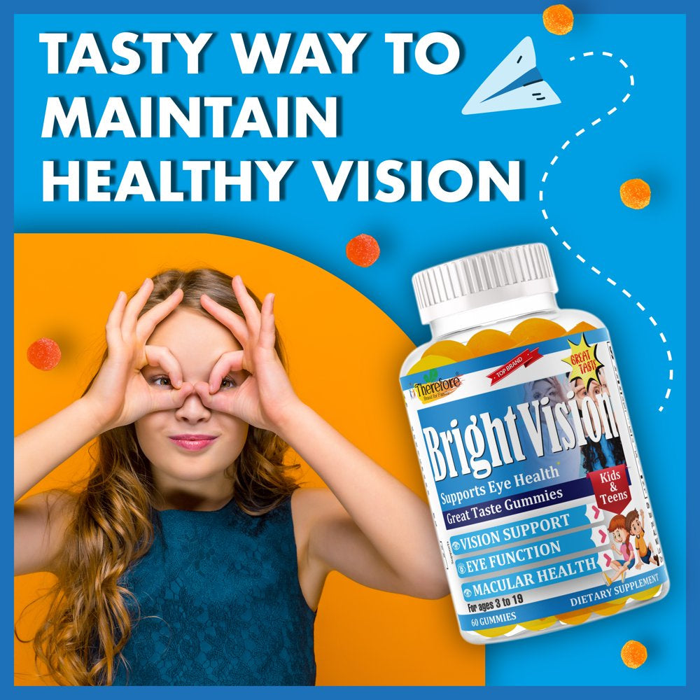 Brightvision Eye Vitamins Supplements Lutein Gummies Kids for Eye Vision Health Care Additive-Free Chewable Lutein Gummy