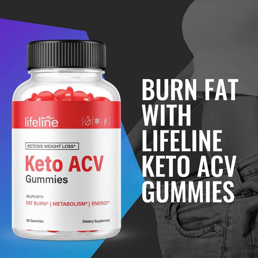 (3 Pack) Lifeline Keto ACV Gummies - Supplement for Weight Loss - Energy & Focus Boosting Dietary Supplements for Weight Management & Metabolism - Fat Burn - 180 Gummies