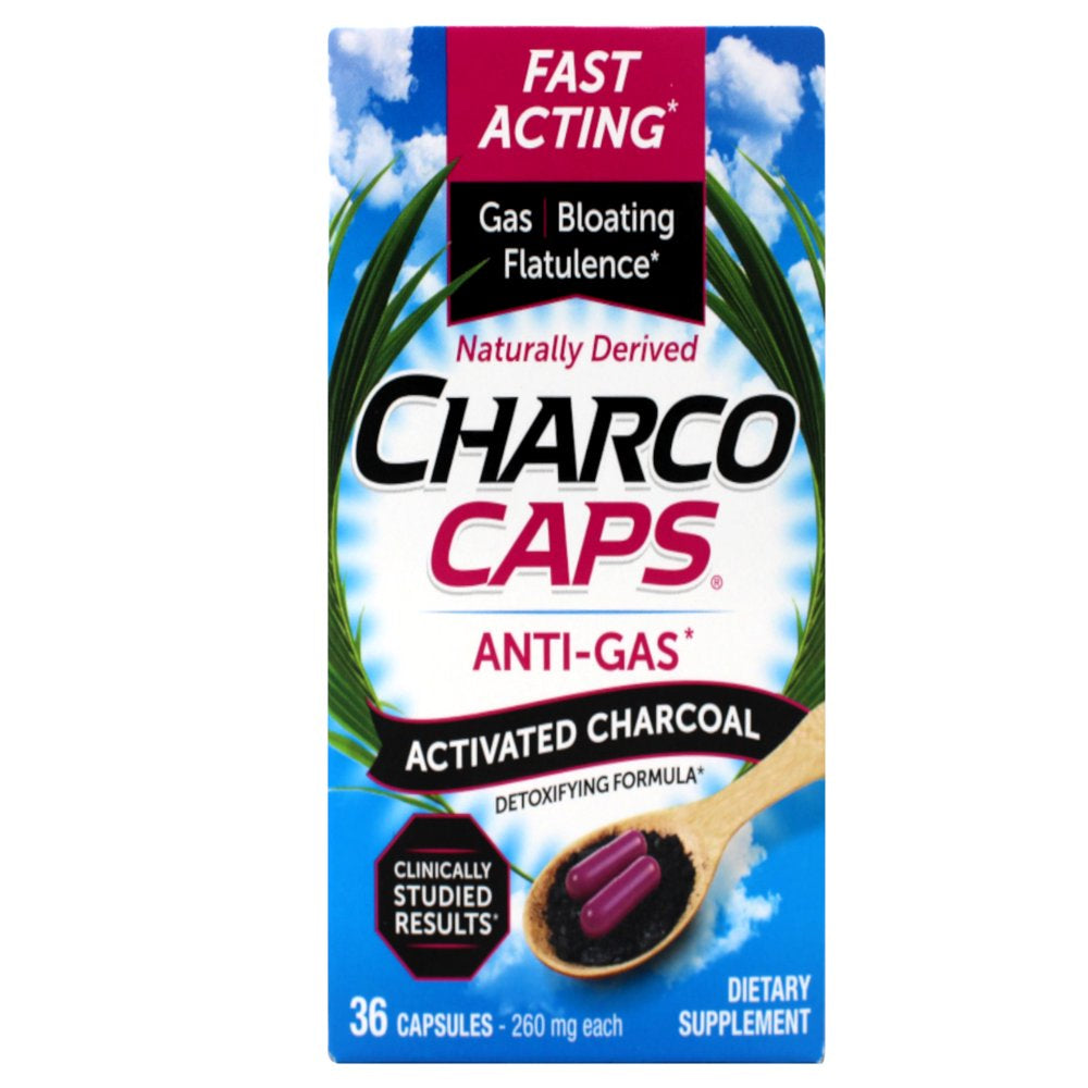 Charco Caps anti Gas Detoxifying Formula, 36 Capsules (Pack of 1)