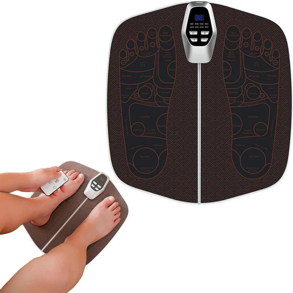 USB Charging Portable Intelligent EMS Massage Pad Foot Massager, Foot Massager for Neuropathy Feet Whole Body Massager for Neuropathy Foot Massager for Circulation and Pain Relief