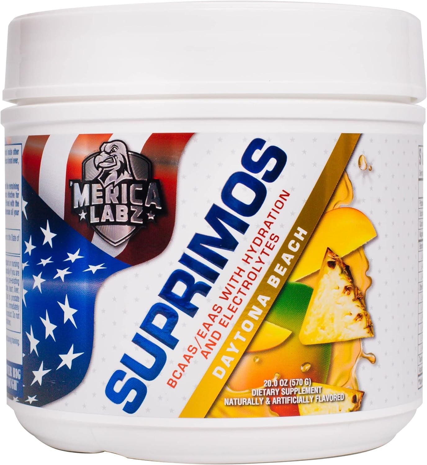 'Merica Labz Suprimos BCAA/EAA Supplement with Eletrolytes for Maximum Performance and Endurance 30 Servings (Daytona Beach)