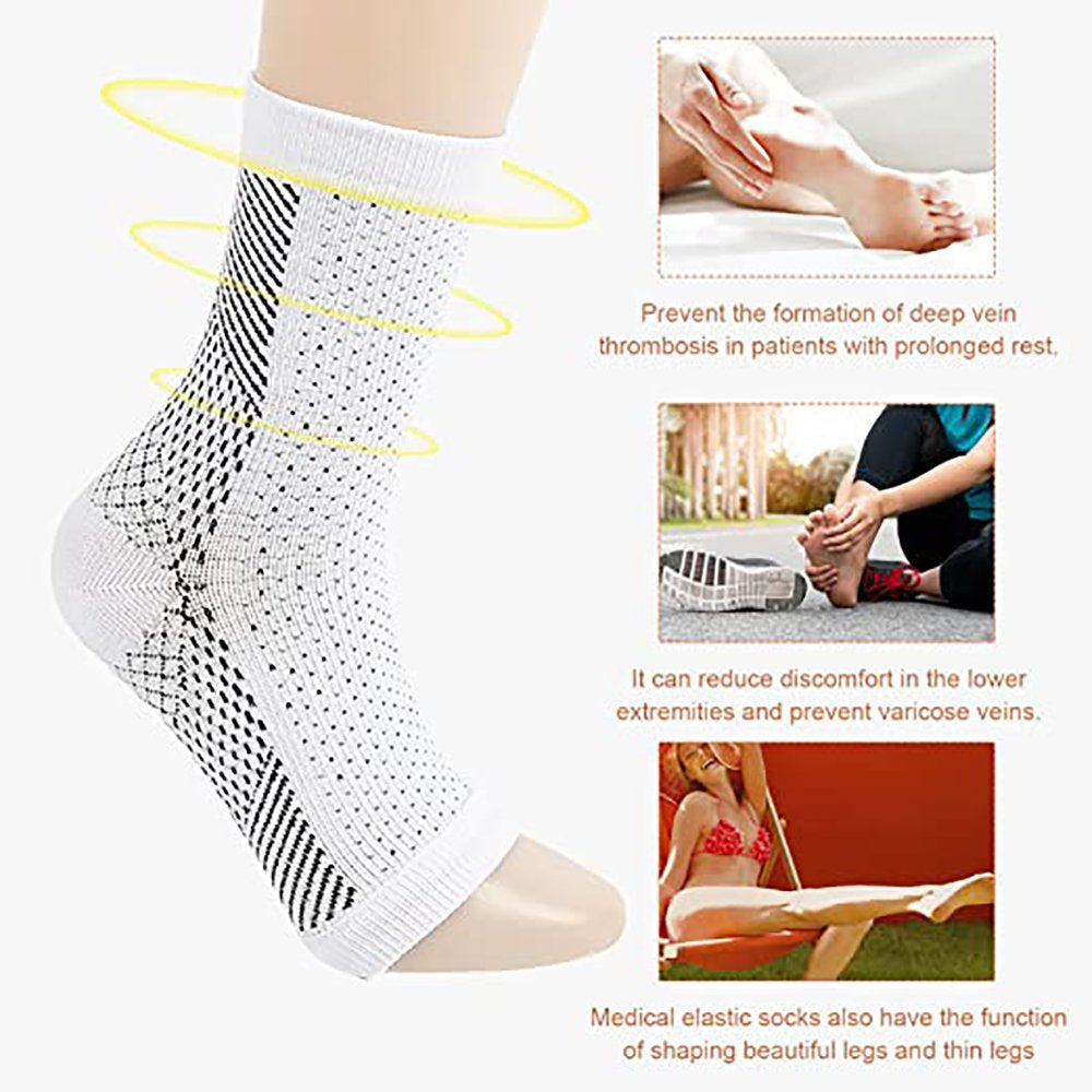 Joefnel Ankle Compression Sleeve for Women & Men, Ankle Brace Support, Neuropathy Socks