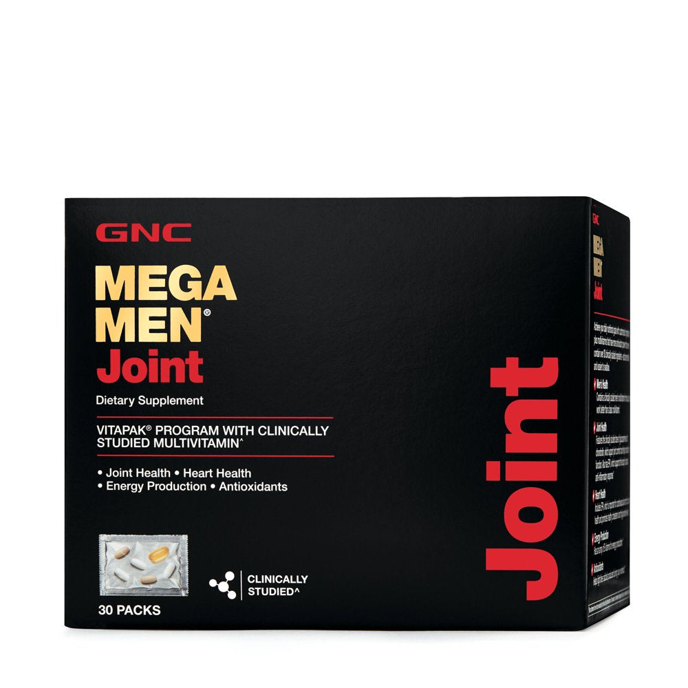 GNC Mega Men Joint Vitapak | Supports Joint Health, Heart Health, Energy Production, and Antioxidants | 30 Count