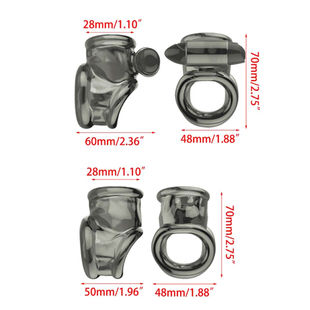 Double Penis Ring Men Strength Male Erection Aid Penile Enhancer Ring Toy