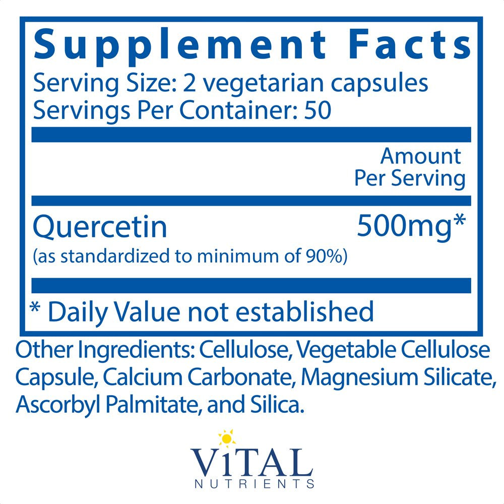 Vital Nutrients Quercetin 100 Capsules