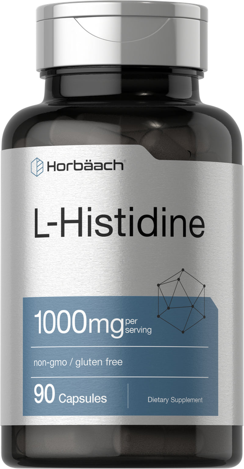 L Histidine 1000Mg | 90 Capsules | Pharmaceutical Grade | by Horbaach