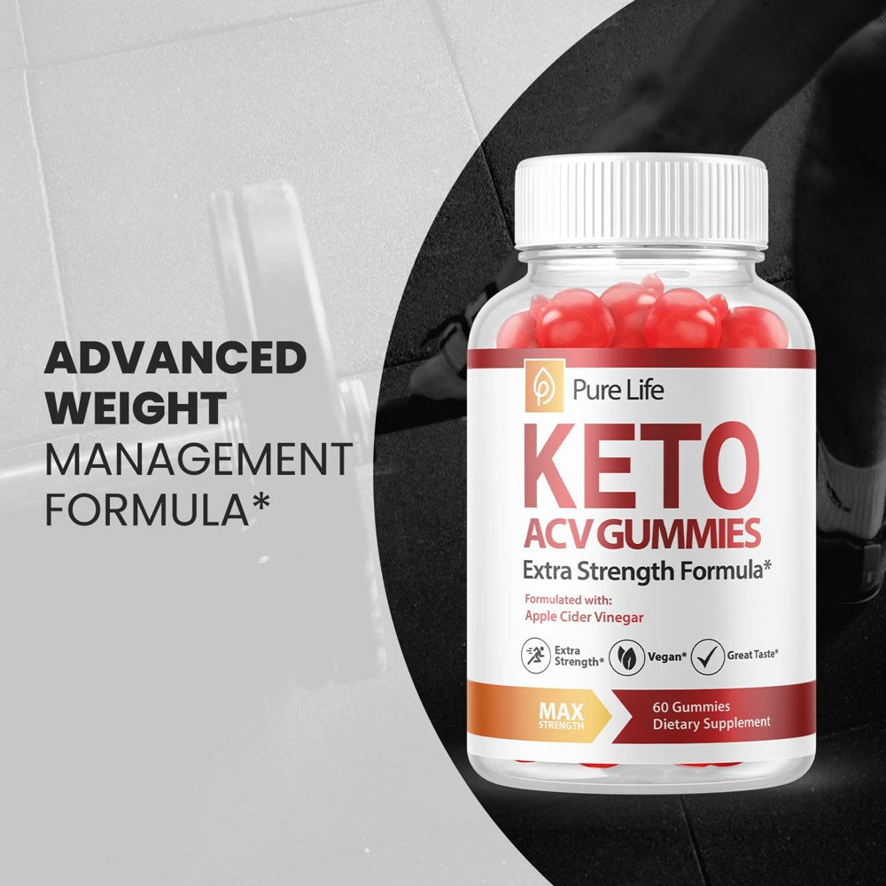 (5 Pack) Pure Life Keto ACV Gummies - Supplement for Weight Loss - Energy & Focus Boosting Dietary Supplements for Weight Management & Metabolism - Fat Burn - 300 Gummies