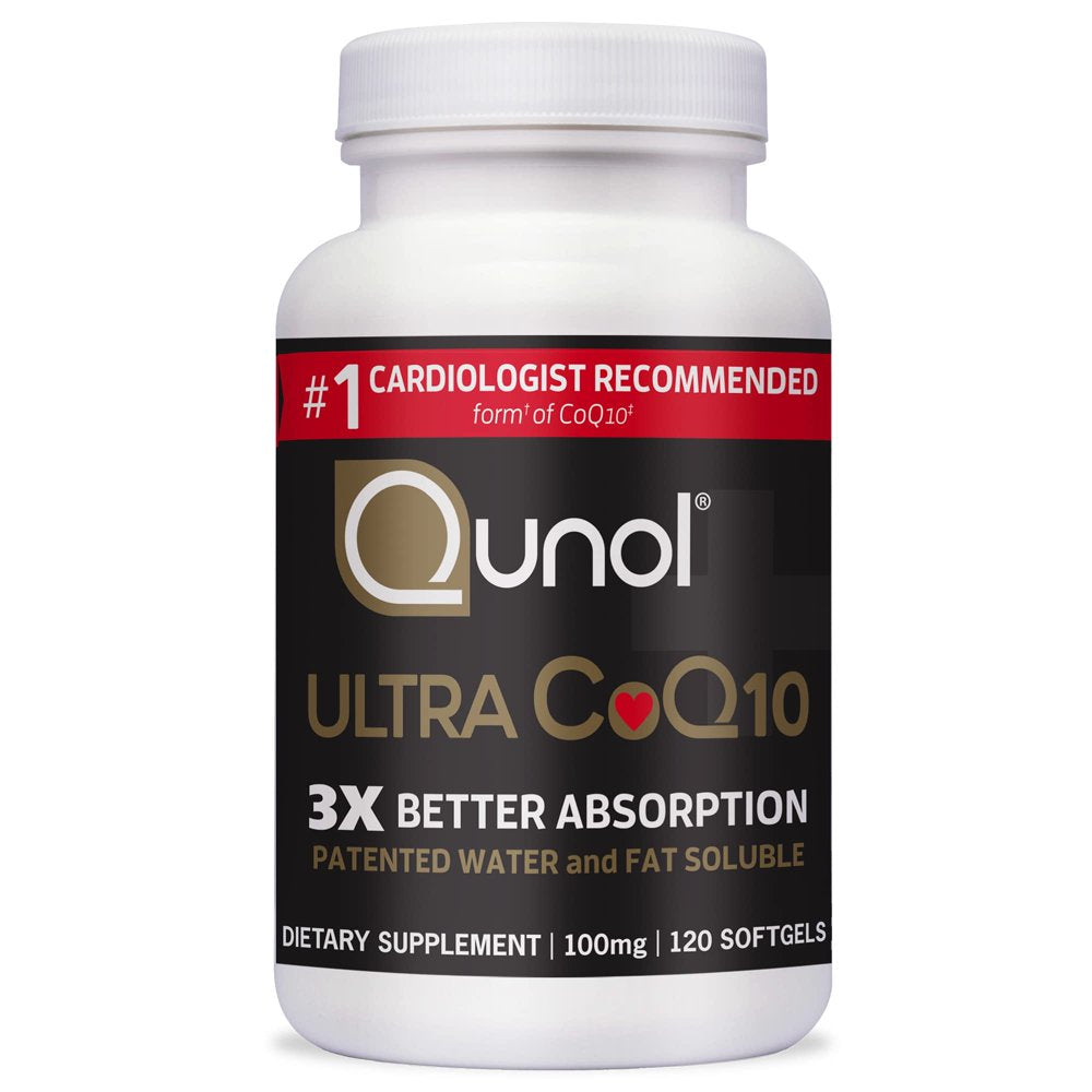 Coq10 100Mg Softgels - Qunol Ultra 3X Better Absorption Coenzyme Q10 Supplements - Antioxidant Supplement for Vascular and Heart Health & Energy Production - 4 Month Supply - 120 Count