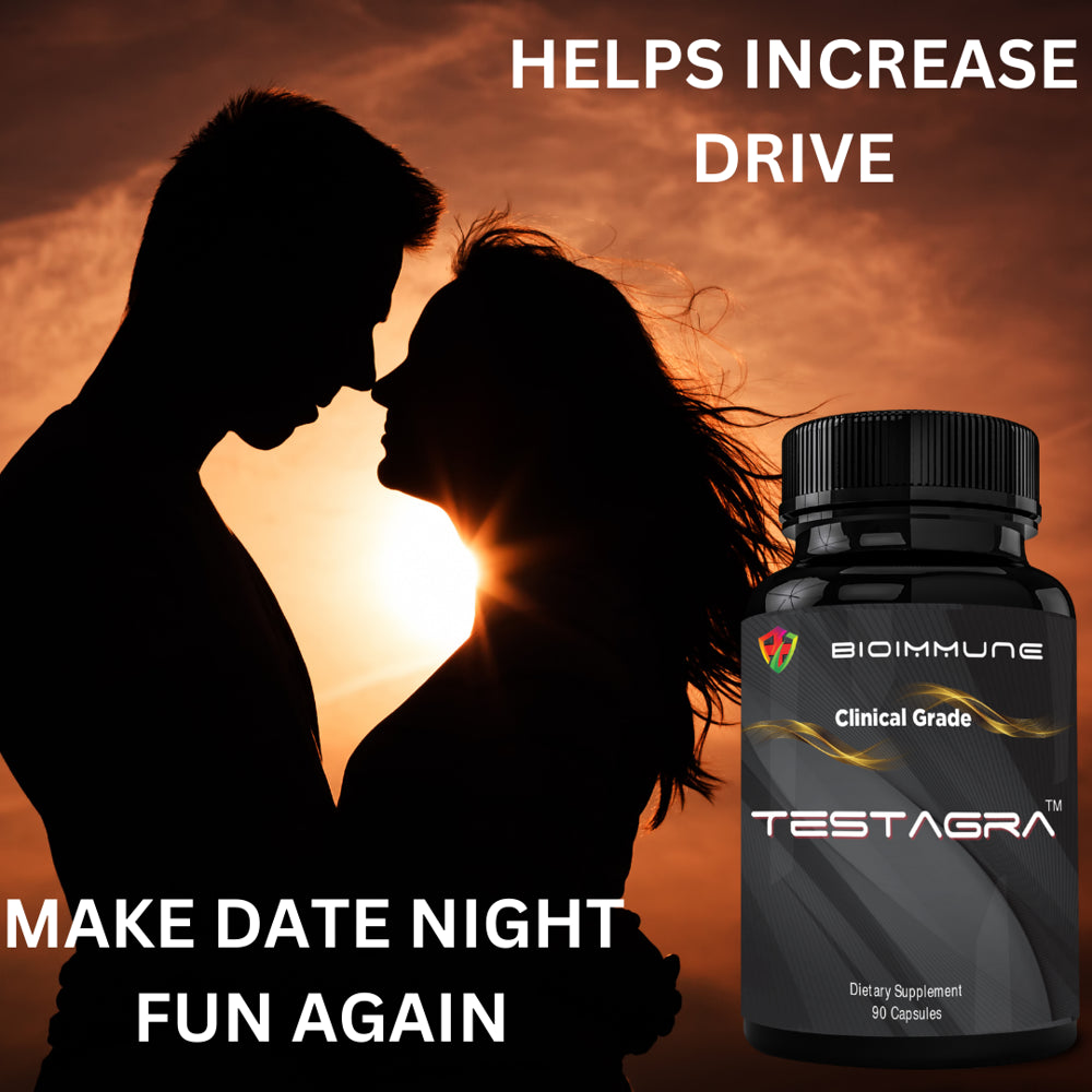 Bioimmune TESTAGRA Testosterone Booster for Men. 10X Conentrated - Increase Lean Muscle Energy Drive Strength. Saw Palmetto, Tribulus, Tongkat Ali, Horny Goat Weed, Zinc