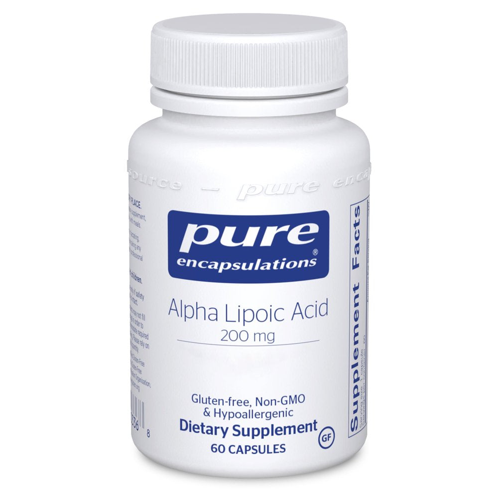 Pure Encapsulations Alpha Lipoic Acid 200 Mg | ALA Supplement for Liver Support, Antioxidants, Nerve and Cardiovascular Health, Free Radicals, and Carbohydrate Support* | 60 Capsules