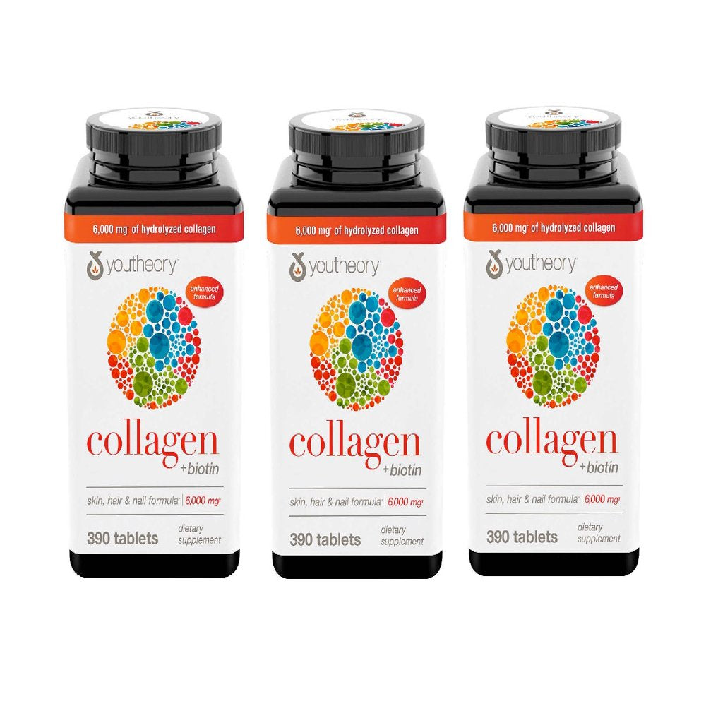 Youtheory Collagen plus Biotin, 390 Tablets 3PK