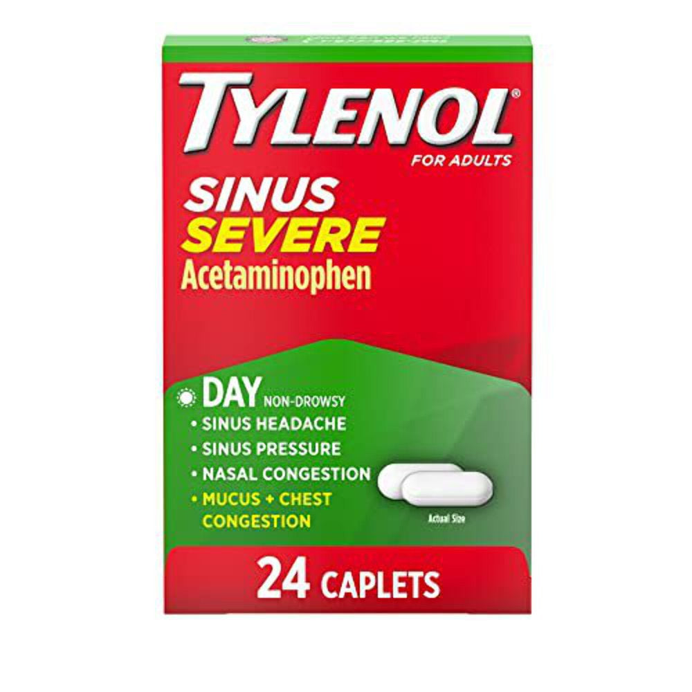 Tylenol Sinus + Headache Non-Drowsy Daytime Caplets, 24 Ct