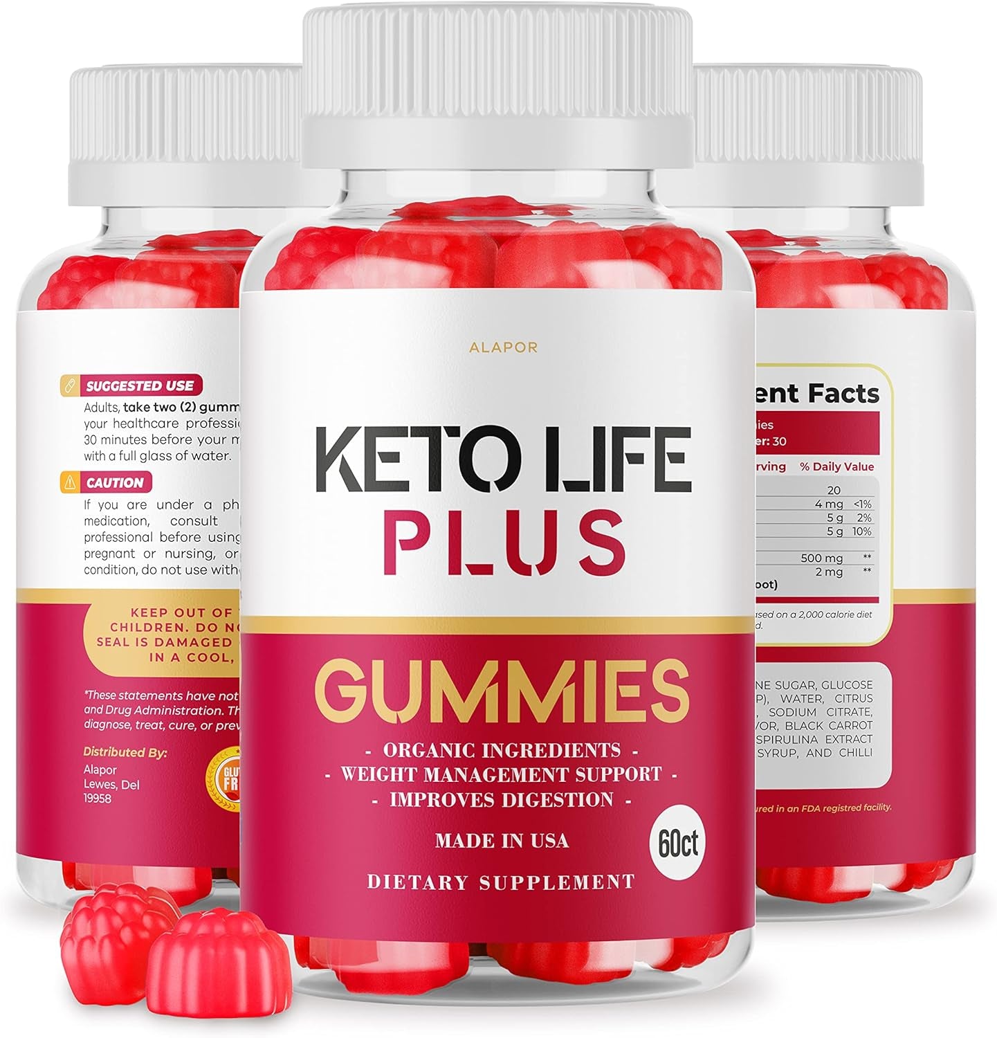 (3 Pack) Keto Life plus - New Advance Formula Apple Cider Vinegar Life plus Gummies, Ketolife plus Gummy, Life Gummys Reviews 90 Days Supply.