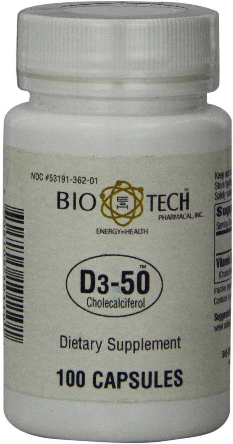 Bio-Tech Pharmacal - D3-50 - 100 Capsules