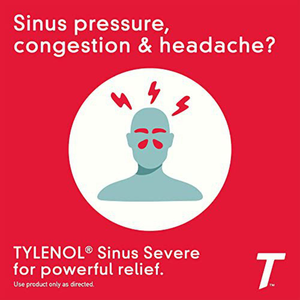 Tylenol Sinus + Headache Non-Drowsy Daytime Caplets, 24 Ct