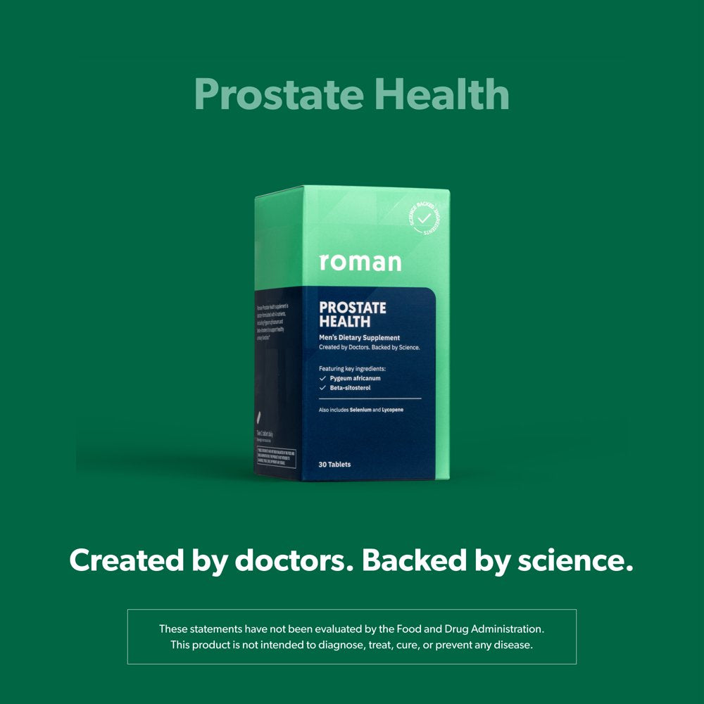 Roman Prostate Health Supplement for Men with Beta-Sitosterol and Lycopene, 30 Tablets