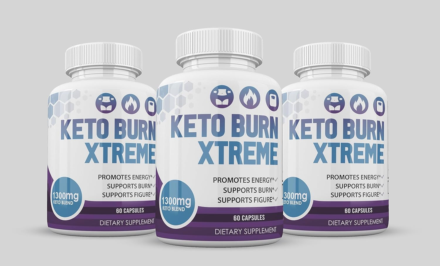 (Official) Keto Burn Xtreme, Advanced Formula 1300Mg, Made in the USA, (3 Bottle Pack), 90 Day Supply