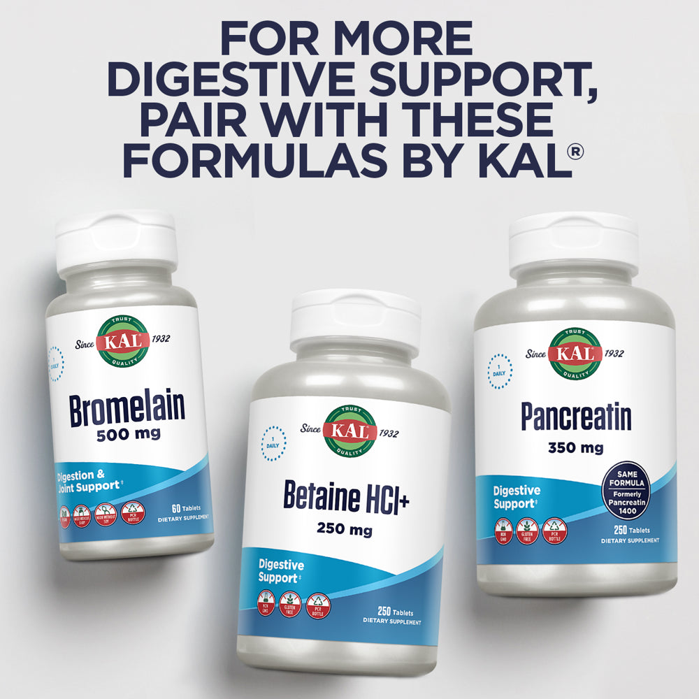 KAL Acidophilus Probiotic - 4 | for Intestinal Flora Nutritive Support | 500 Million Cfus, 4 Strains | for Men & Women | Vegetarian Capsules | 250Ct