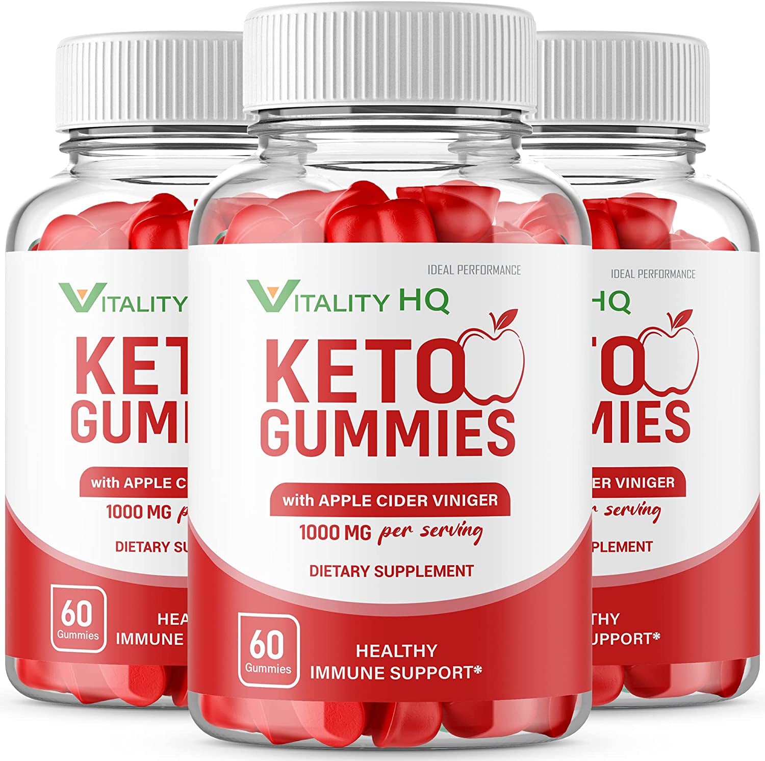 (3 Pack) Vitality HQ Ketos Gummies Vitality Ketos ACV Gummies Vitality ACV Gummie Vitality Ketos Gummies (180 Gummies)