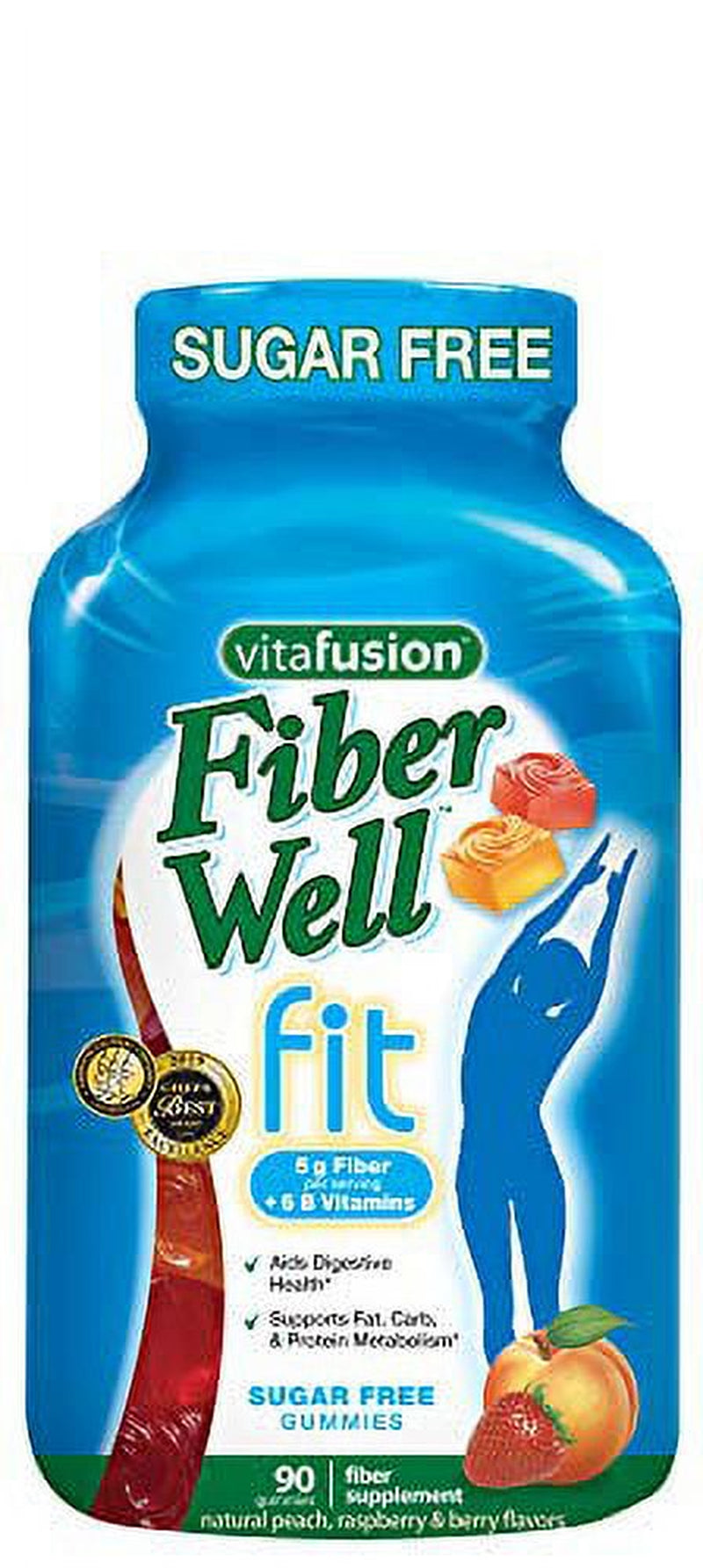 Vitafusion Fiber Well Fit Gummy Vitmains, 90 Count, 3 Pack