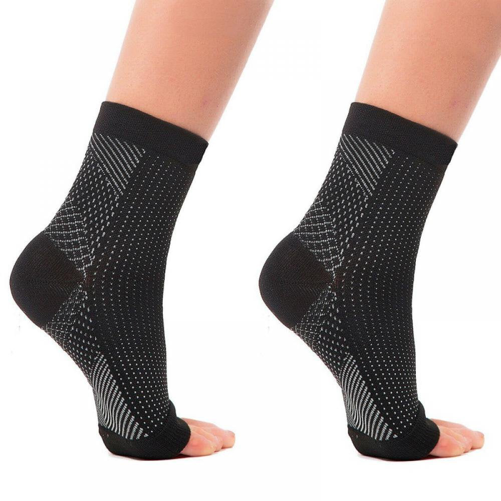 2 Pairs Ankle Brace for Foot Support - Ankle Compression Sleeve for Heel & Ankle Pain Relief - Neuropathy for Men & Women